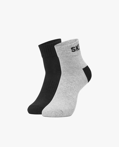  SKECHERS - Set 2 đôi vớ unisex cổ cao Quarter 
