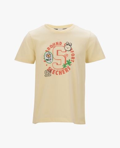  SKECHERS - Áo thun bé gái tay ngắn in hoạ tiết 