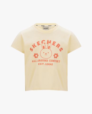  SKECHERS - Áo thun bé gái cổ tròn tay ngắn 