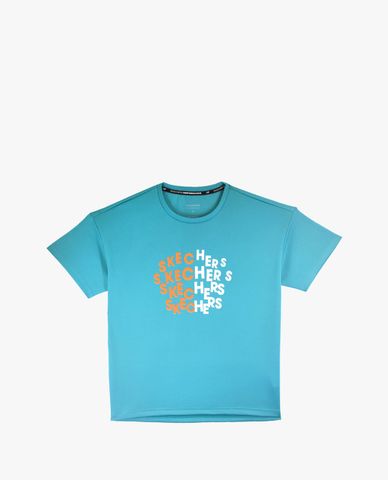  SKECHERS - Áo thun thể thao nữ tay ngắn thời trang 