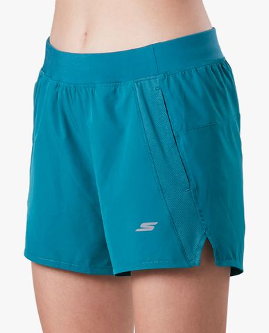  SKECHERS - Quần short tập luyện nữ lưng thun hiện đại 