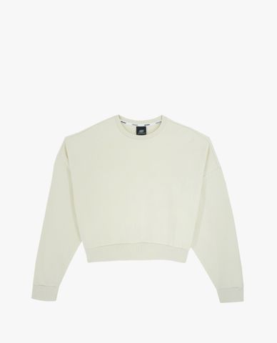  SKECHERS - Áo sweatshirt nữ cổ tròn tay dài phom lửng Peace Of Mind 