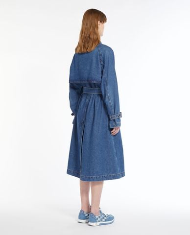  WEEKEND MAX MARA - Áo khoác denim hai hàng nút dáng dài Blasy 