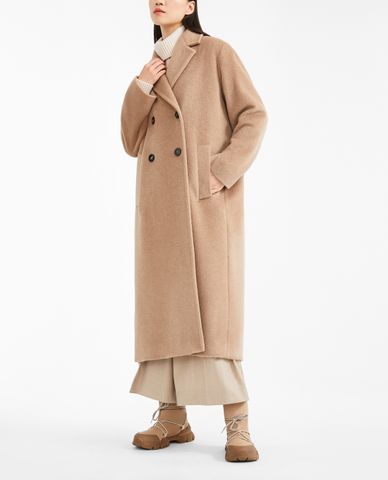 WEEKEND MAX MARA - Áo khoác măng tô nữ phom suông dài thanh lịch 