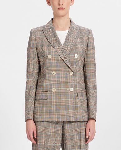  WEEKEND MAX MARA - Áo blazer nữ kẻ sọc Woollen Cloth 