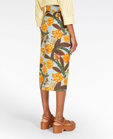 WEEKEND MAX MARA - Chân váy phom ôm midi phối dây buộc Fiore 