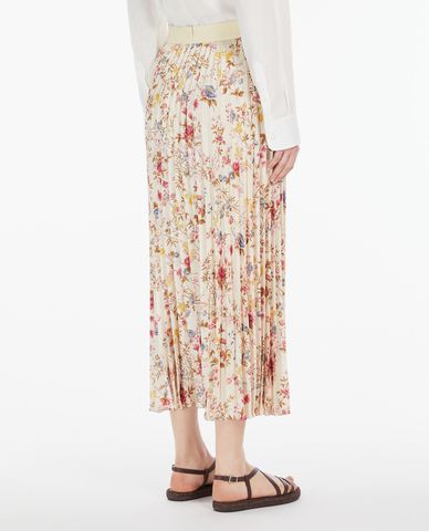  WEEKEND MAX MARA - Chân váy midi xếp li hoạ tiết Palio 