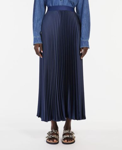  WEEKEND MAX MARA - Chân váy xếp li midi lưng cao thời trang 