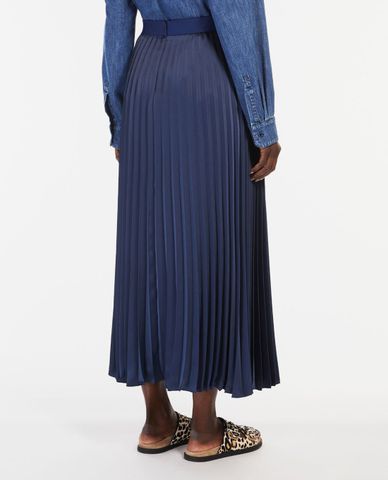  WEEKEND MAX MARA - Chân váy xếp li midi lưng cao thời trang 