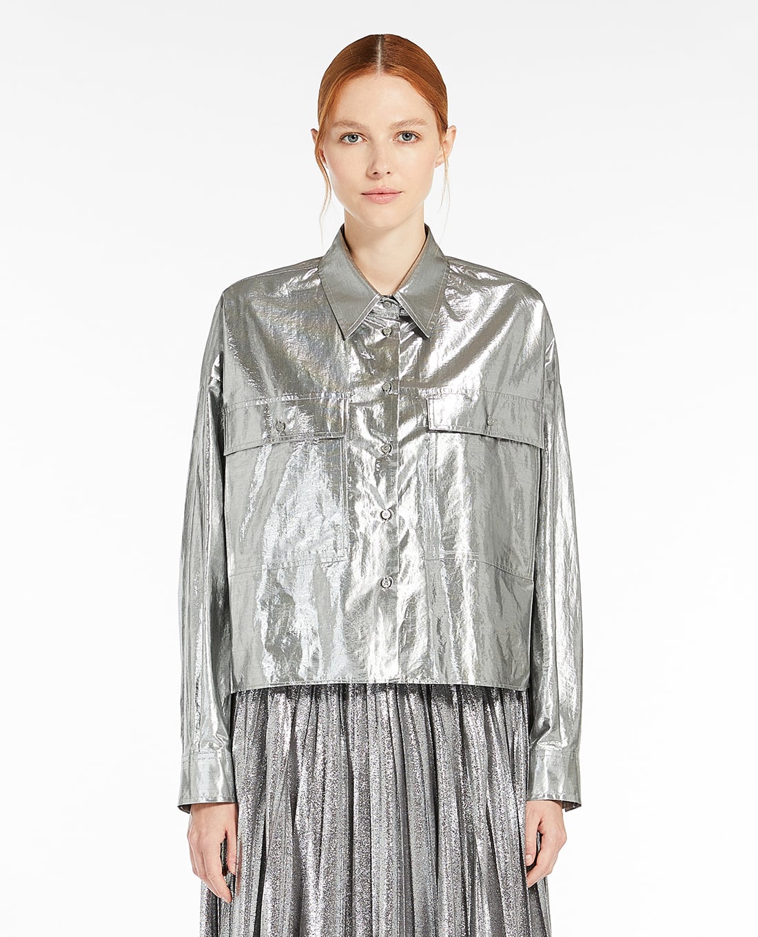 WEEKEND MAX MARA - Áo sơ mi phom rộng phối túi nắp cá tính Aldeno