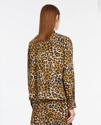  WEEKEND MAX MARA - Áo sơ mi cổ bẻ tay dài họa tiết Tennis 