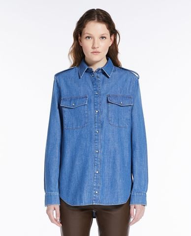  WEEKEND MAX MARA - Áo sơ mi denim nữ tay dài Vincita 