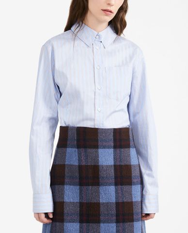  WEEKEND MAX MARA - Áo sơ mi nữ tay dài kẻ sọc thanh lịch 