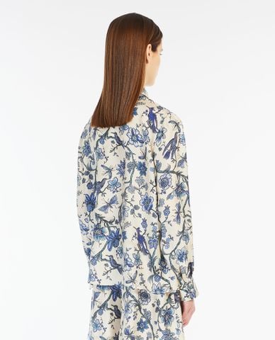  WEEKEND MAX MARA - Áo sơ mi cổ bẻ tay dài phong cách Pjama Oncia 