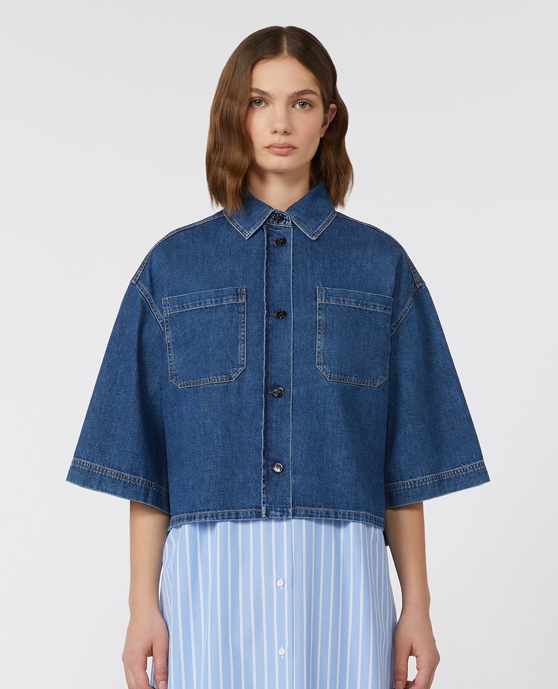 WEEKEND MAX MARA - Áo khoác denim nữ phom croptop Enza