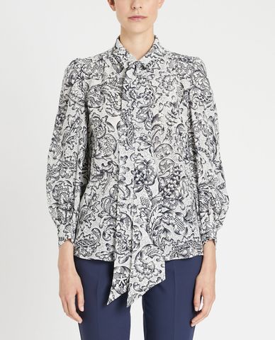  WEEKEND MAX MARA - Áo sơ mi nữ tay dài Silk Crepe De Chine 