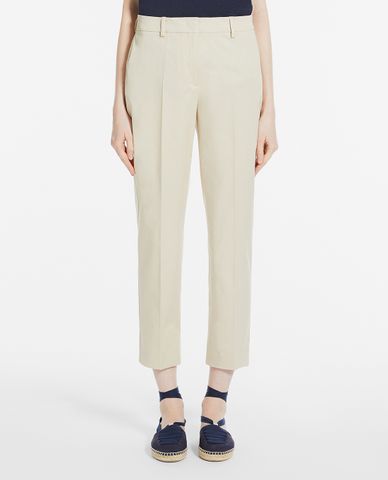  WEEKEND MAX MARA - Quần nữ ống đứng Cotton Gabardine 