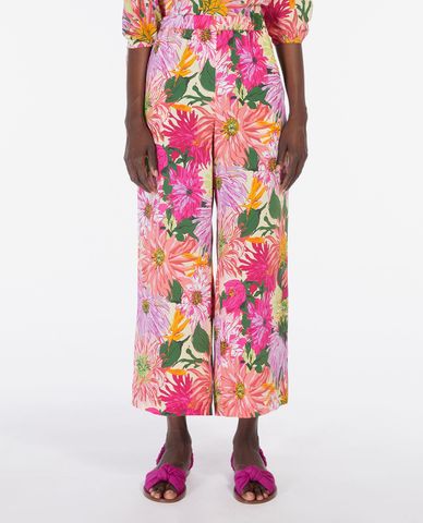  WEEKEND MAX MARA - Quần kiểu nữ phom suông họa tiết hoa 