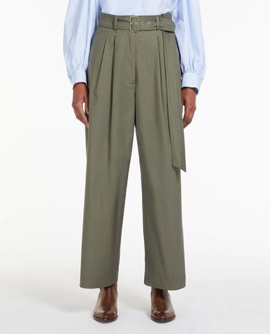  WEEKEND MAX MARA - Quần nữ ống rộng phối thắt lưng Adorato 