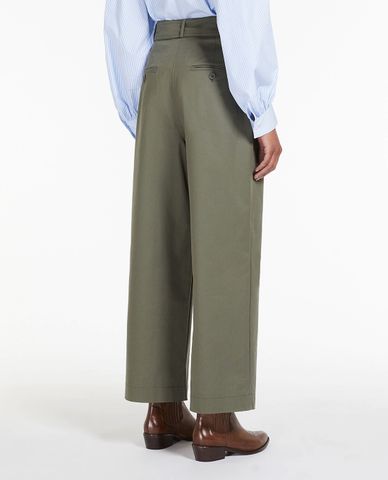  WEEKEND MAX MARA - Quần nữ ống rộng phối thắt lưng Adorato 