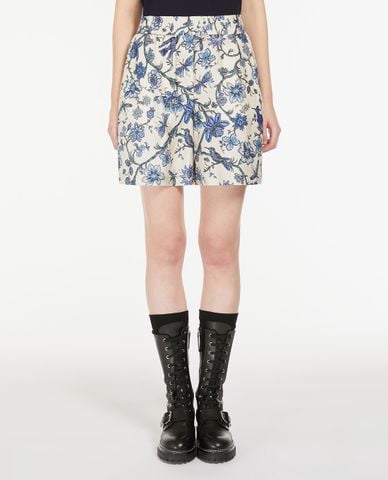  WEEKEND MAX MARA - Quần short nữ ống rộng lụa mềm in hoa cá tính Tracia 