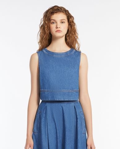  WEEKEND MAX MARA - Áo sát nách nữ denim Magia 