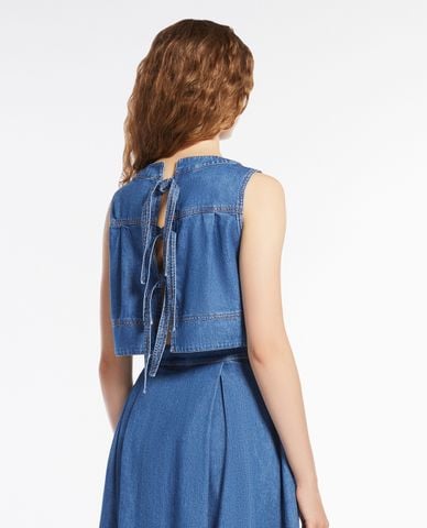  WEEKEND MAX MARA - Áo sát nách nữ denim Magia 