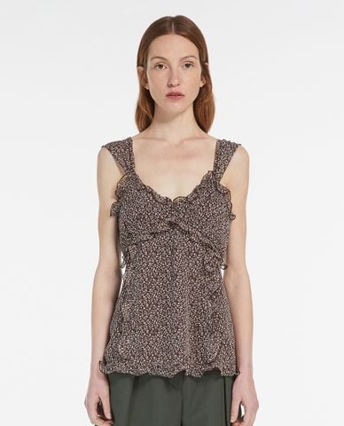  WEEKEND MAX MARA - Áo hai dây nữ cổ U họa tiết hoa nhí Naro 