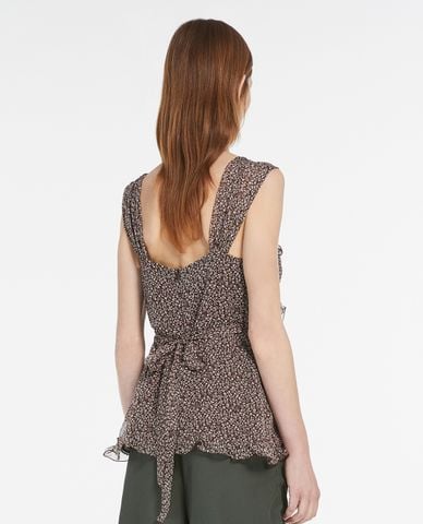  WEEKEND MAX MARA - Áo hai dây nữ cổ U họa tiết hoa nhí Naro 