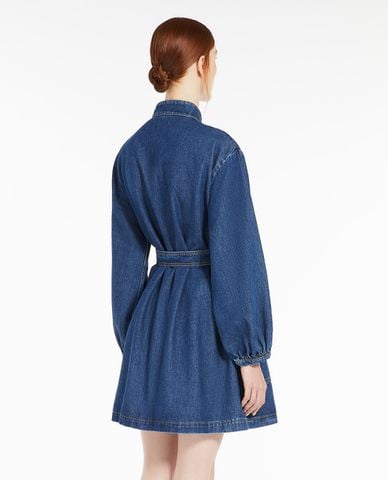  WEEKEND MAX MARA - Đầm sơ mi mini denim tay dài Euro 