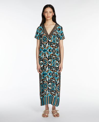  WEEKEND MAX MARA. - Đầm midi ngắn tay phom suông Badess 