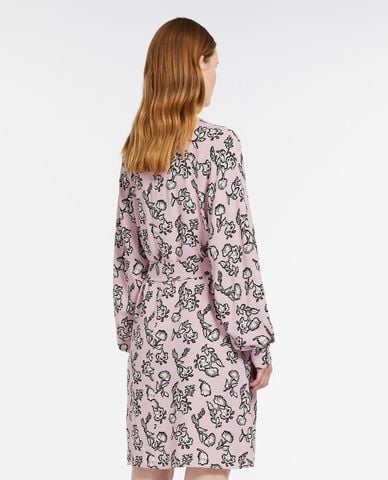  WEEKEND MAX MARA - Đầm xếp li mini cổ tròn tay dài phối hoạ tiết Lola 