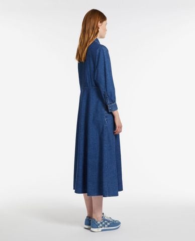  WEEKEND MAX MARA - Đầm denim sơ mi midi tay dài Yemen 
