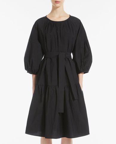  WEEKEND MAX MARA - Đầm mini cổ tròn xếp li phom suông hiện đại Lucas 