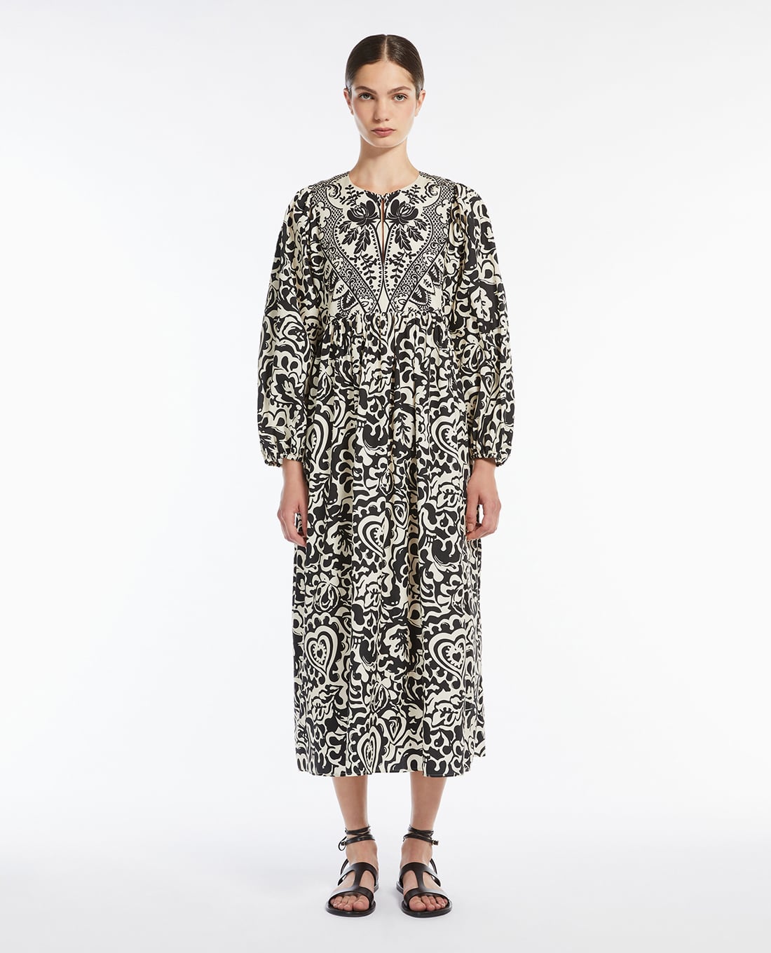 WEEKEND MAX MARA - Đầm midi cổ tròn tay dài Anzio