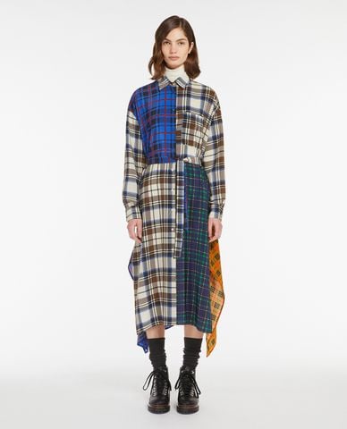  WEEKEND MAX MARA - Đầm sơ mi midi cổ bẻ tay dài phối thắt lưng Samaria 