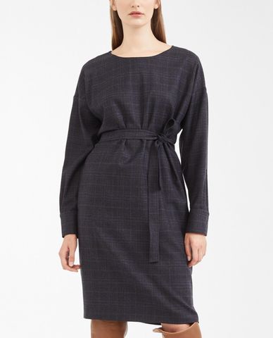  WEEKEND MAX MARA - Đầm mini phom suông sọc caro hiện đại 