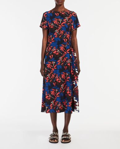  WEEKEND MAX MARA - Đầm midi tay ngắn cổ thuyền hiện đại Orosei 