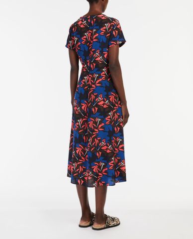  WEEKEND MAX MARA - Đầm midi tay ngắn cổ thuyền hiện đại Orosei 