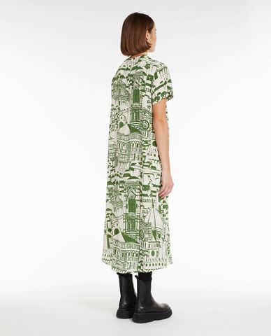  WEEKEND MAX MARA - Đầm midi cổ tròn tay ngắn Aral 