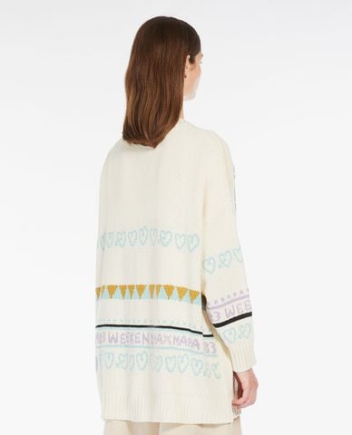  WEEKEND MAX MARA - Áo khoác cardigan dáng dài cổ V họa tiết jacquard Acacia 