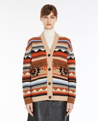  WEEKEND MAX MARA - Áo khoác cardigan nữ dệt kim cổ V Gleba 