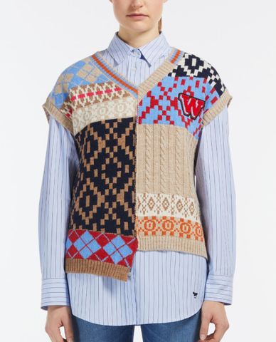  WEEKEND MAX MARA - Áo gilet cổ V phom suông Pincio 