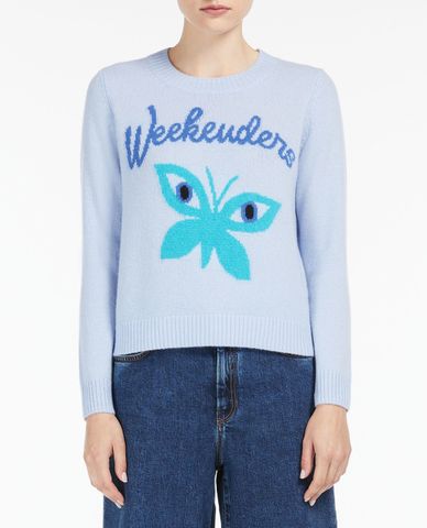  WEEKEND MAX MARA - Áo sweater nữ cổ tròn tay dài Cashmere 