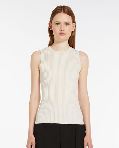  WEEKEND MAX MARA - Áo dệt kim sát nách cổ tròn Braida 