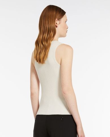  WEEKEND MAX MARA - Áo dệt kim sát nách cổ tròn Braida 