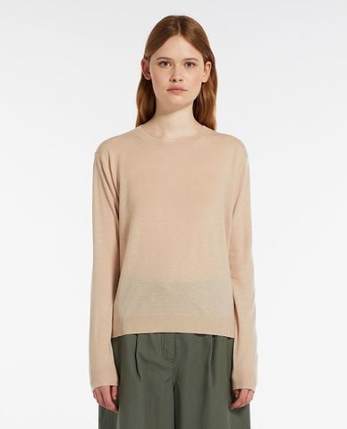  WEEKEND MAX MARA - Áo dệt kim cổ tròn tay dài Mochi 