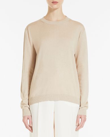  WEEKEND MAX MARA - Áo sweater nữ cổ tròn dài tay phom suông thời trang 