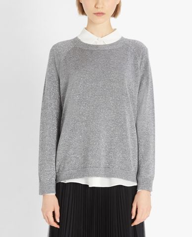  WEEKEND MAX MARA - Áo sweater nữ tay dài phom suông Wool Yarn 