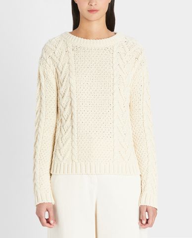  WEEKEND MAX MARA - Áo sweater nữ dài tay phom suông Cotton Cordonnet 